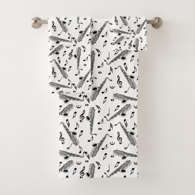 Gris saxophone musique note Motif (En situation)