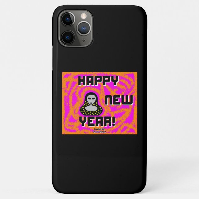 Gris voeux nouvel an Apple iPhone 11 Pro Max Coque (Dos)