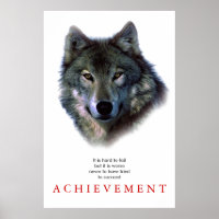 Gris Wolf Motivation Unique Poster Imprimer