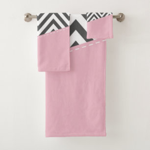 Gris Zigzag, Gris Chevron, Motif Zigzag, Rose