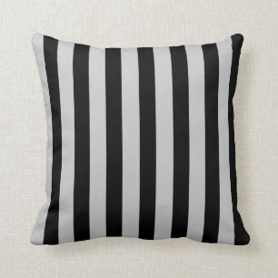 /Grise coussin coloré par rayure noire