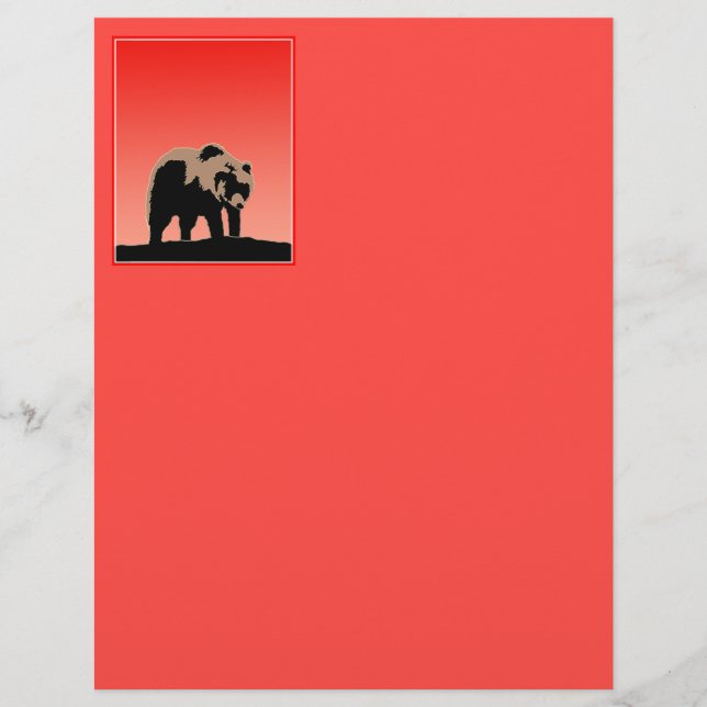 Grizzly Bear au coucher du soleil - Art original d (Devant)