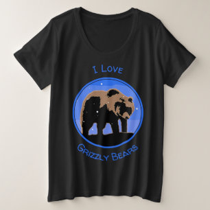 Grizzly Bear en hiver - Art original de la faune