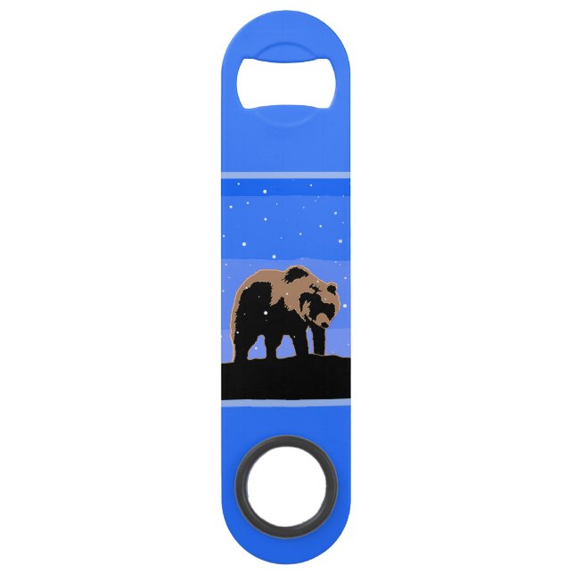 Grizzly Bear en hiver - Art original de la faune (Devant)