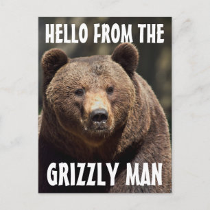 GRIZZLY MAN GRIZZLY PORTEZ DES CARTES POSTALES