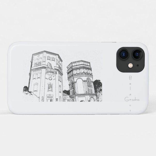 Grodno Hrodna Belarus Architecture iPhone 11 Coque (Dos (Horizontal))
