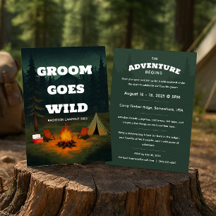 Groom ÉDITABLE Invitation Wild Bachelor Party
