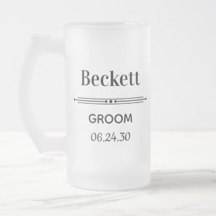 Groom Personnalisé Verre Frosted Beer Mug