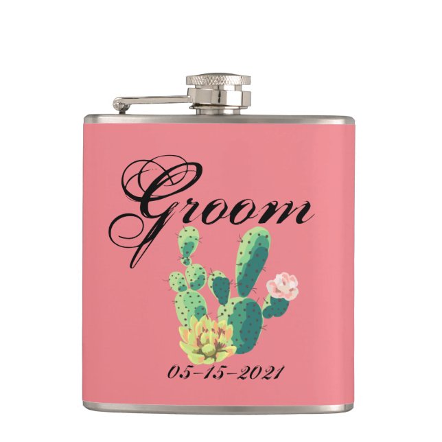 Groom Whiskey Flacon Bohemian Cactus Succuls Des (Devant)