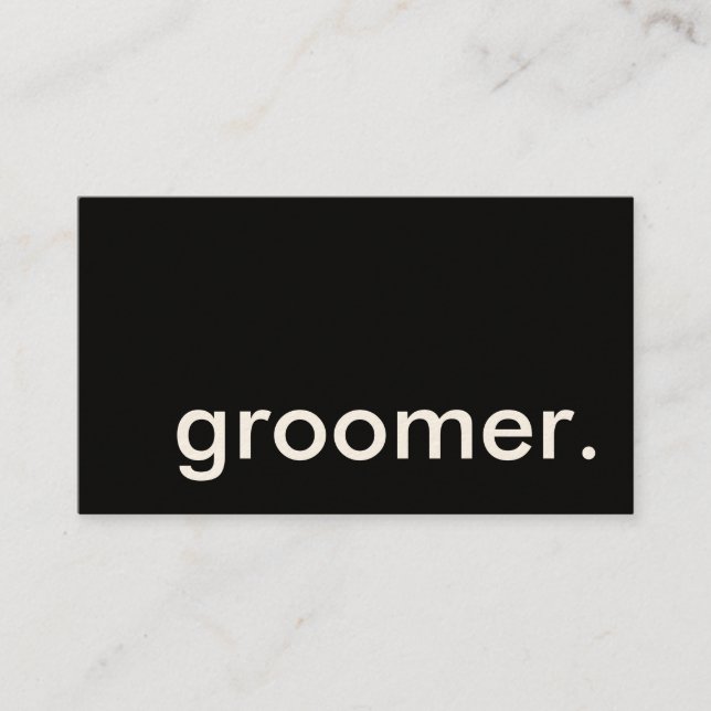 groomer. carte perforée de fidélité (Devant)