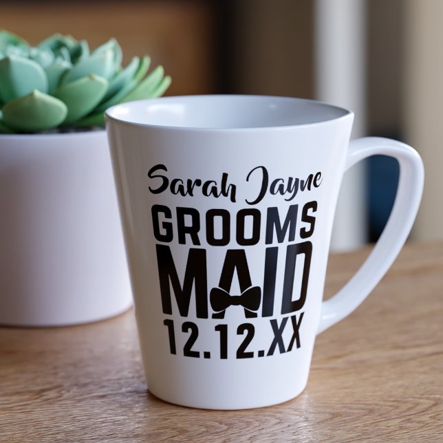 Groomsmaid Cadeau Latte Mug (Wedding Party Groomsmaid Gift Latte Coffee Mug)