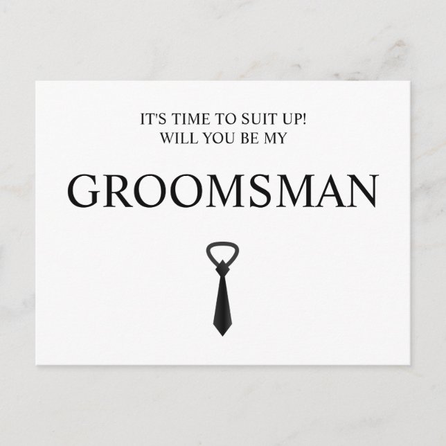 Groomsman Cartes toiletteur et meilleur homme Prop (Devant)