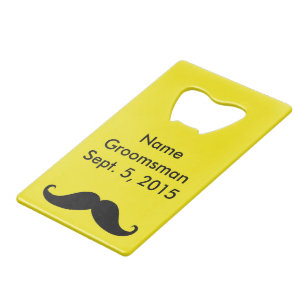 Groomsman Mustache & Coit Card Bottle Ouvrir
