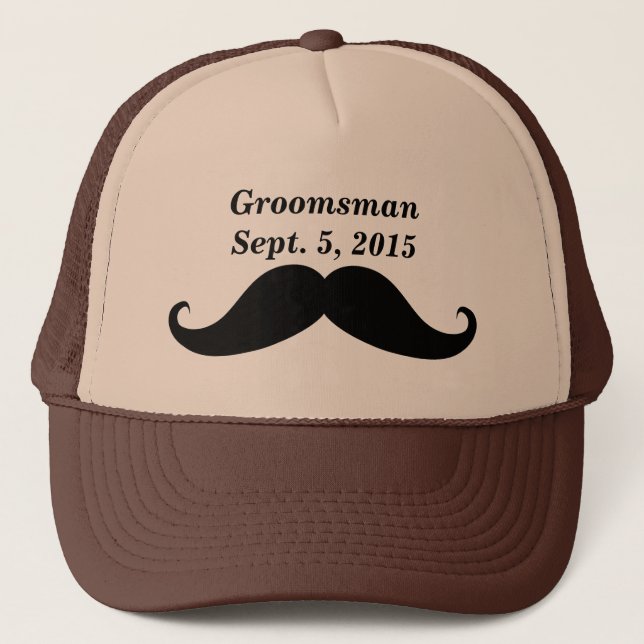 Groomsman Mustache Truckers Casquette (Devant)