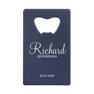 Groomsman Personnalisé bleu marine moderne