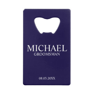 Groomsman Personnalisé bleu marine moderne