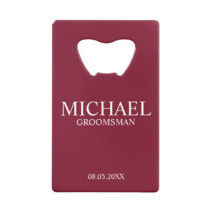 Groomsman personnalisé de la Bourgogne moderne