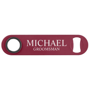 Groomsman personnalisé de la Bourgogne moderne