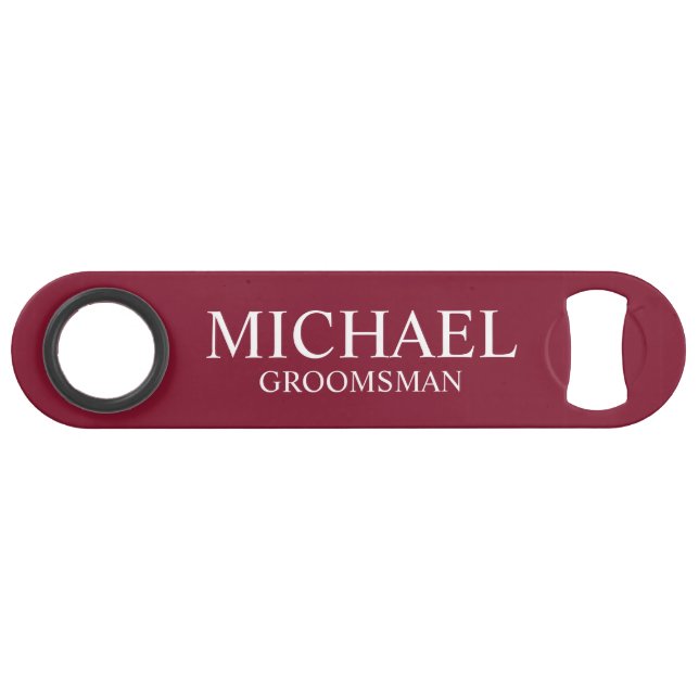 Groomsman personnalisé de la Bourgogne moderne (Devant (Horizontal))