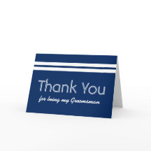 GROOMSMAN Rayures blanches Mariage MERCI