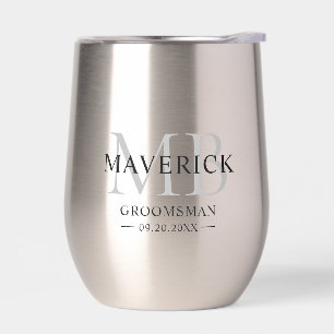 Groomsmen Cadeau Moderne tendance Monogramme Initi