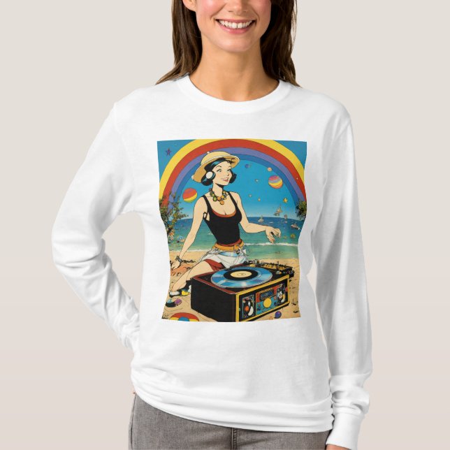 Groove Queen : T-shirt Music Lover pour femmes (Devant)