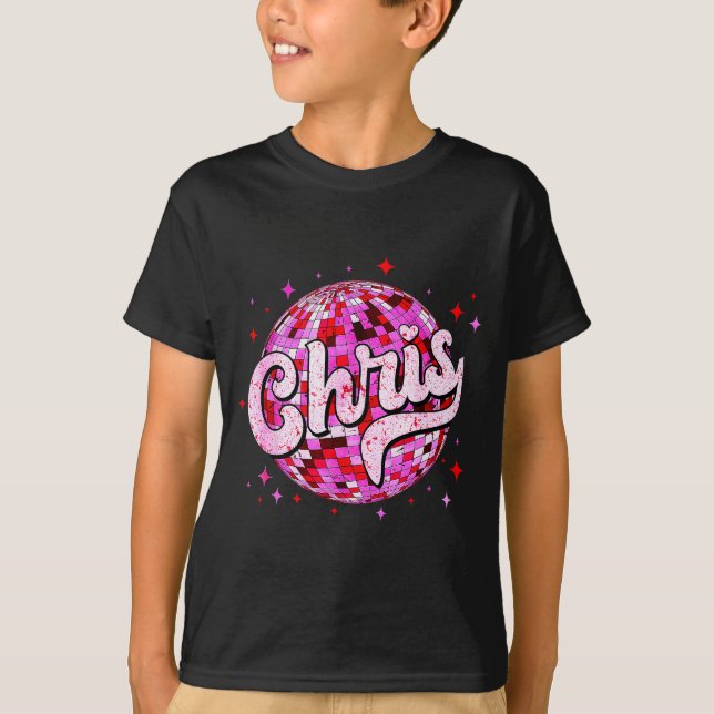 Groovy Chris Prénom D J'adore Chris T-Shirts Meme  (Devant)