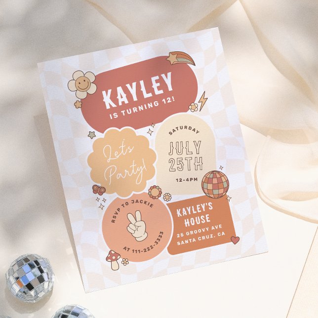 Groovy Daisy Boho Faisons la Fête Fille Budget Inv (Créateur téléchargé)