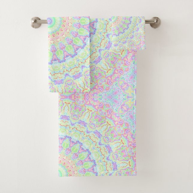 Groovy Funky Boho Hippie Arc-en-Ciel Abstrait Mand (En situation)
