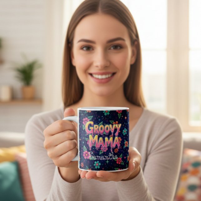 Groovy Mama Custom Mug (Créateur téléchargé)