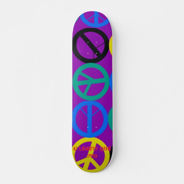 GROOVY PEACE PRO SKATEBOARD - TAILLE PERSONNALISÉE (Devant)