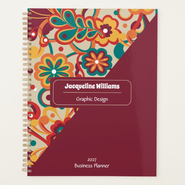 Groovy Psychedelic 60s 70s Floral  (Devant)