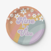 Groovy Retro Nine est une assiette en papier arc-e