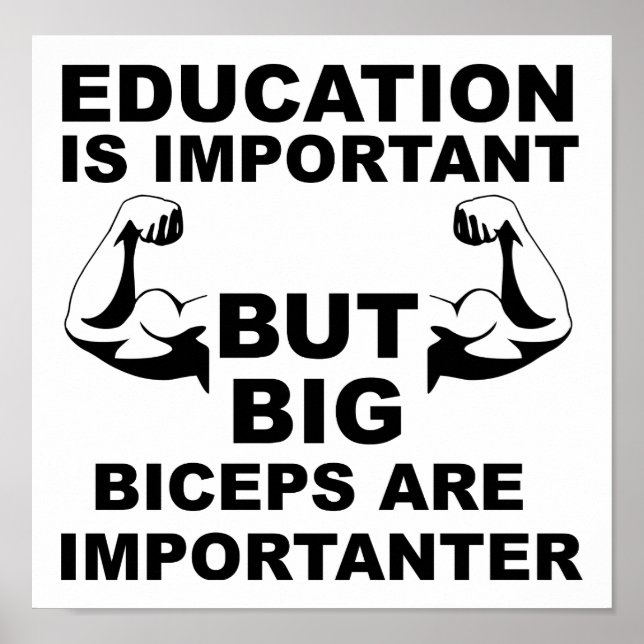 Gros Biceps Importanter Funny Poster (Devant)