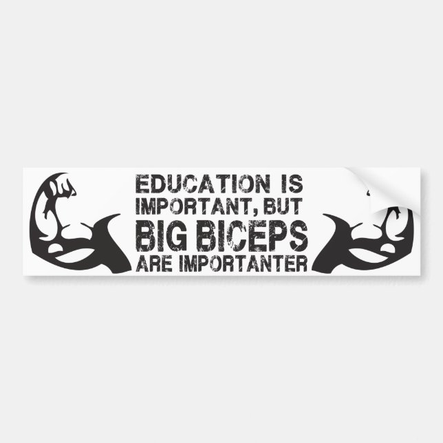 Gros Biceps sont importants - Drôle Sticker pare-c (Devant)