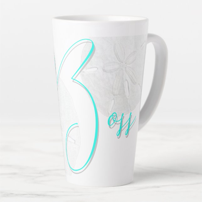 Gros Boss Texte Dollars Latte Mug (Angle droit)