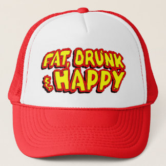 Gros, bu et heureux casquette