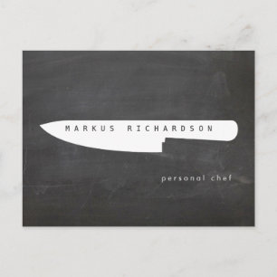 Gros Chef Couteau Logo 2 Chef, Carte Postale