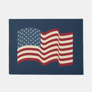 Gros Drapeau Américain Bienvenue Mat Doormat Tapis