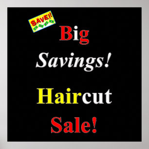 Gros Épargne Haircut Vente Poster Matte