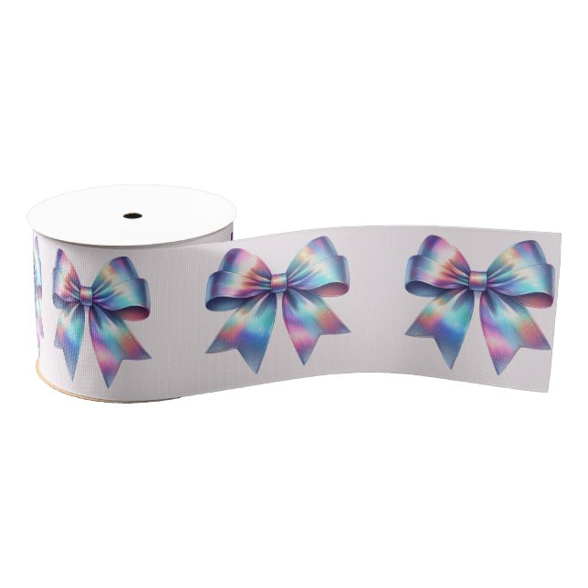 Gros-grain Arc-en-ciel de couleurs de ruban iridescent (Bobine)