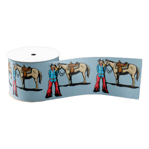 Gros-grain Cow-girl occidentale de ruban d'enveloppe de