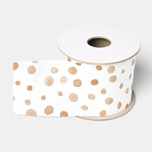 Gros-grain Dots d'aquarelle Confetti de rouille Ruban