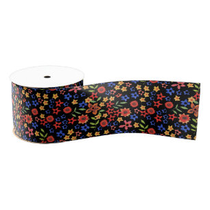 Gros-grain Impression florale Rétro Chic, Ruban Graine Person