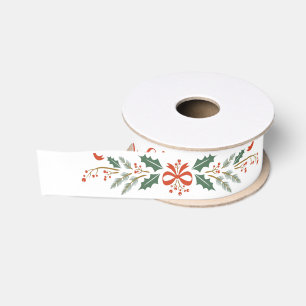 Gros-grain Joyeux Noël Vacances Cadeau Photo Satin Ruban