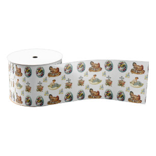 Gros-grain lapin de pâques en ruban décoratif