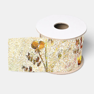 Gros-grain Le fleur sauvage fleurit le ruban botanique floral