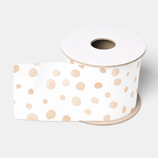 Gros-grain Points d'aquarelle Melon Confetti Ruban (Bobine)