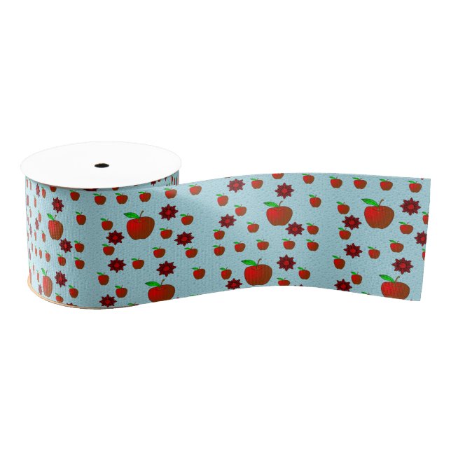 Gros-grain pomme rouge ruban décoratif (Bobine)