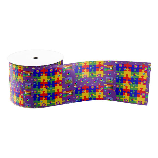 Gros-grain puzzles décoratifs en ruban (Bobine)